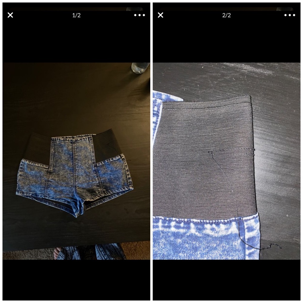 Denim High waisted shorts